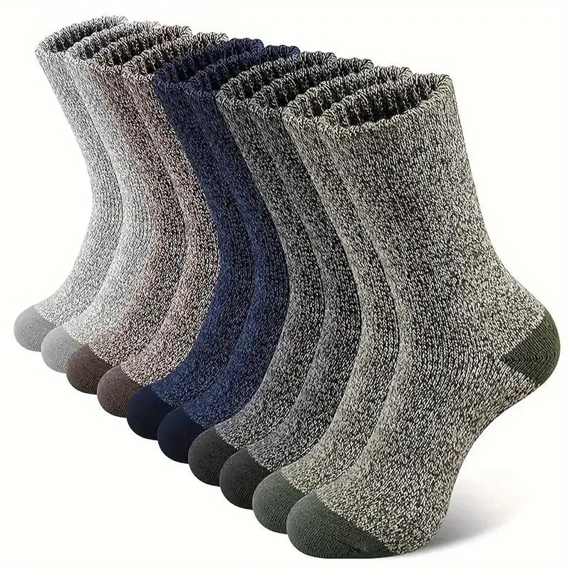 Men's Merino Wool-Blend Socks – 5 Pack