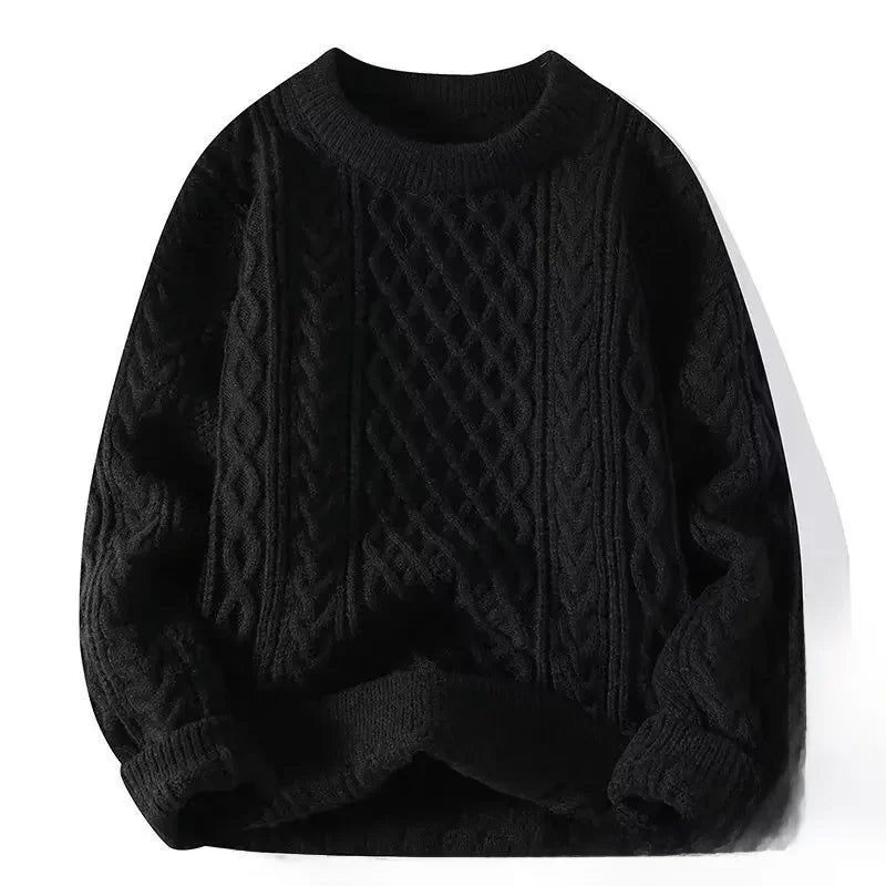 Men's Crew Neck Knit Jumper, Wool Blend