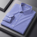 Men's Slim Fit Long Sleeve Dress Shirt with Chest Pocket