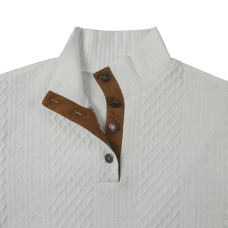 Men's Waffle Knit Quarter-Zip Jumper