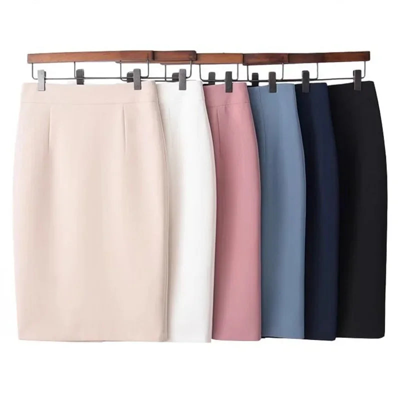 Women's High Waisted Knee Length Pencil Skirt