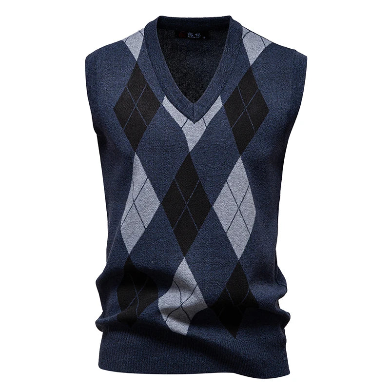 Men's Argyle Knit Sweater Vest