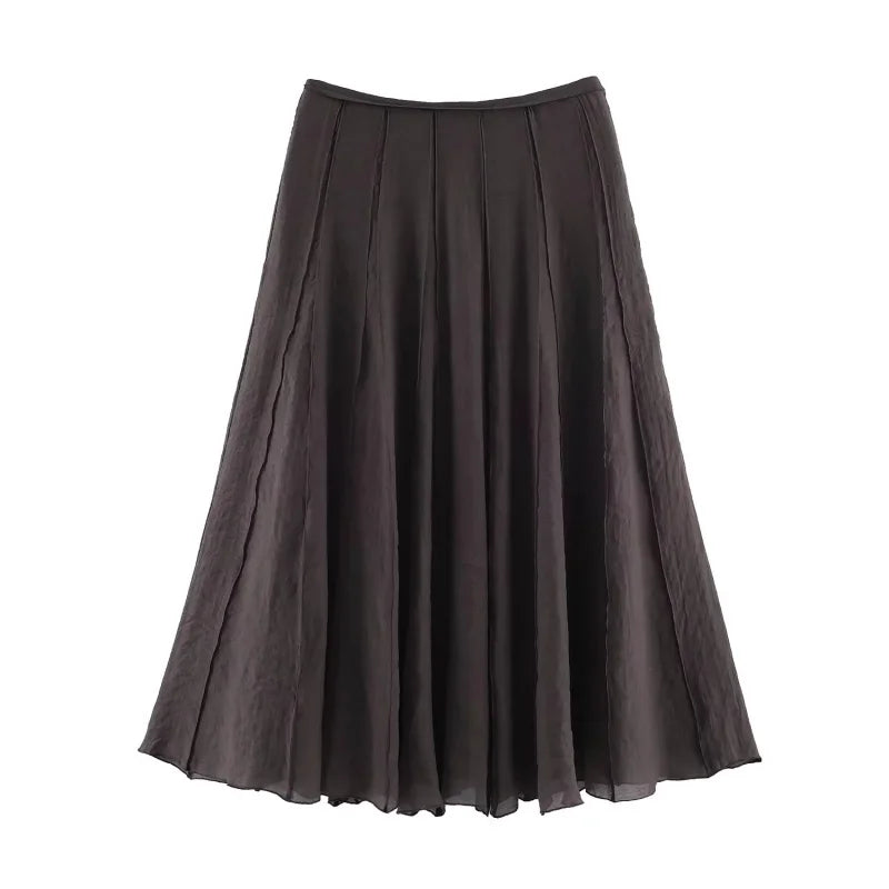 Women's Pleated Midi Skirt