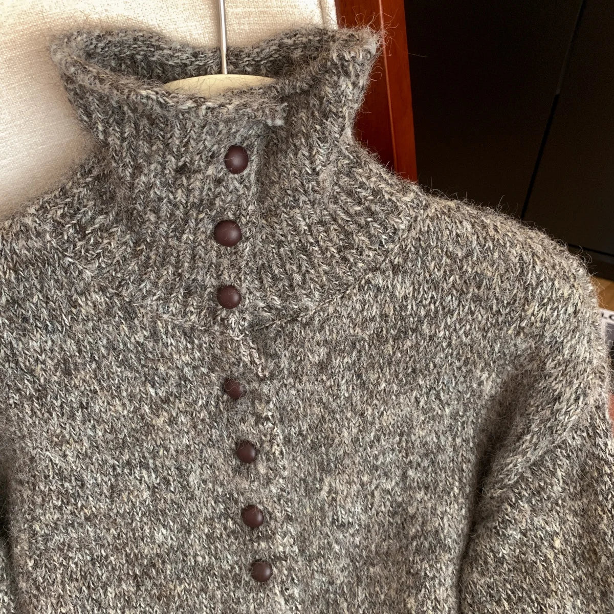 Women's Roll Neck Cardigan