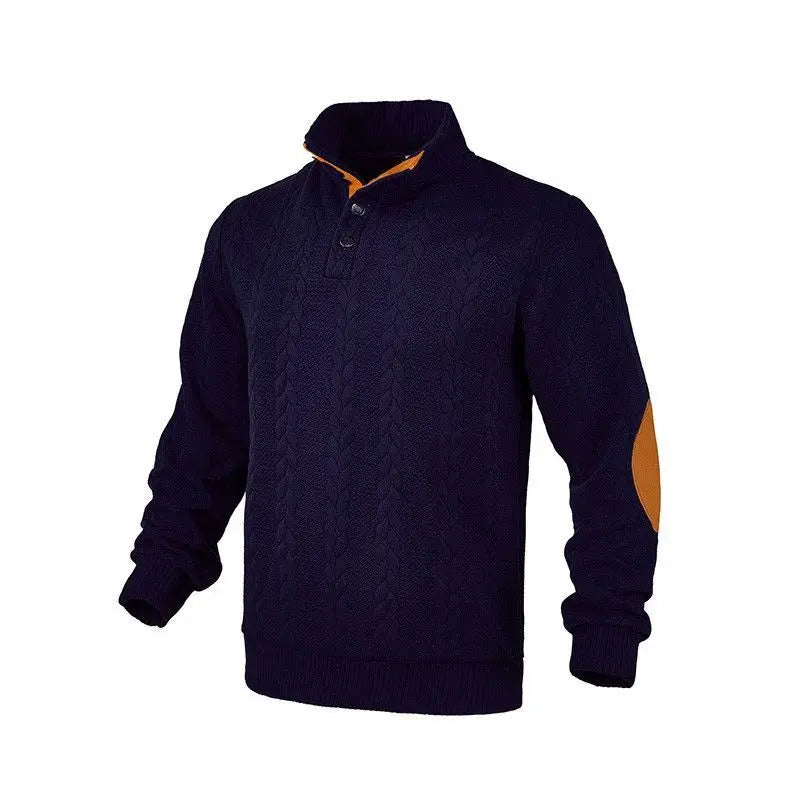 Men's Waffle Knit Quarter-Zip Jumper