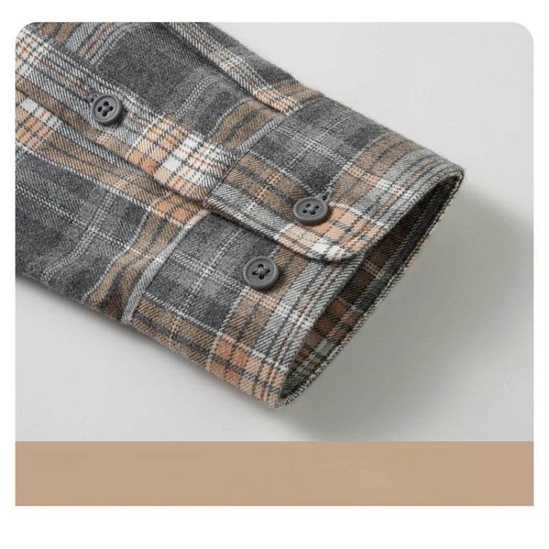 Men's Cotton Flannel Check Shirt