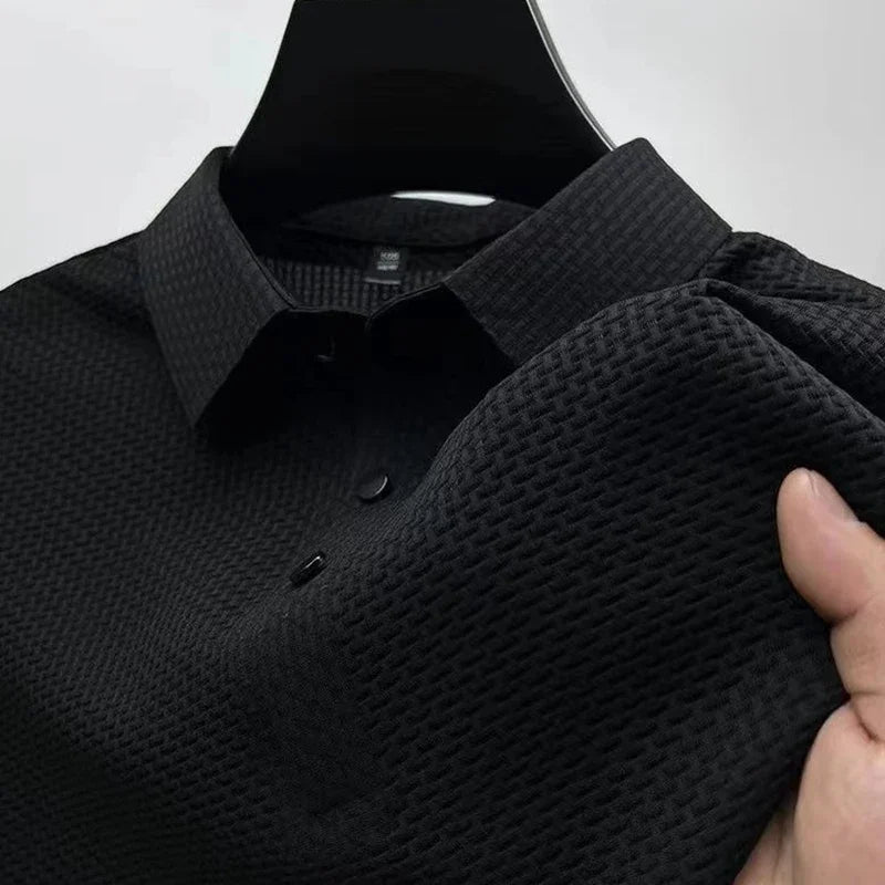 Men's Textured Polo Shirt
