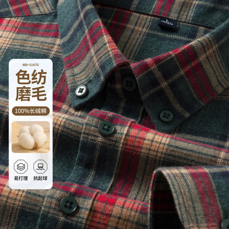 Men's Cotton Flannel Check Shirt