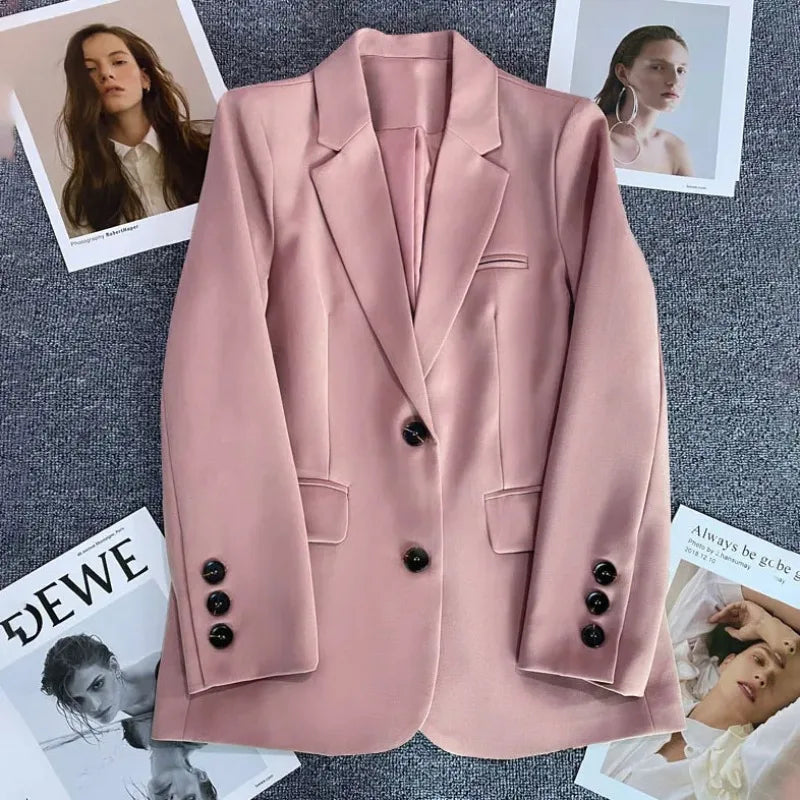 Women's slim fit single button office blazer by Arthur Hale