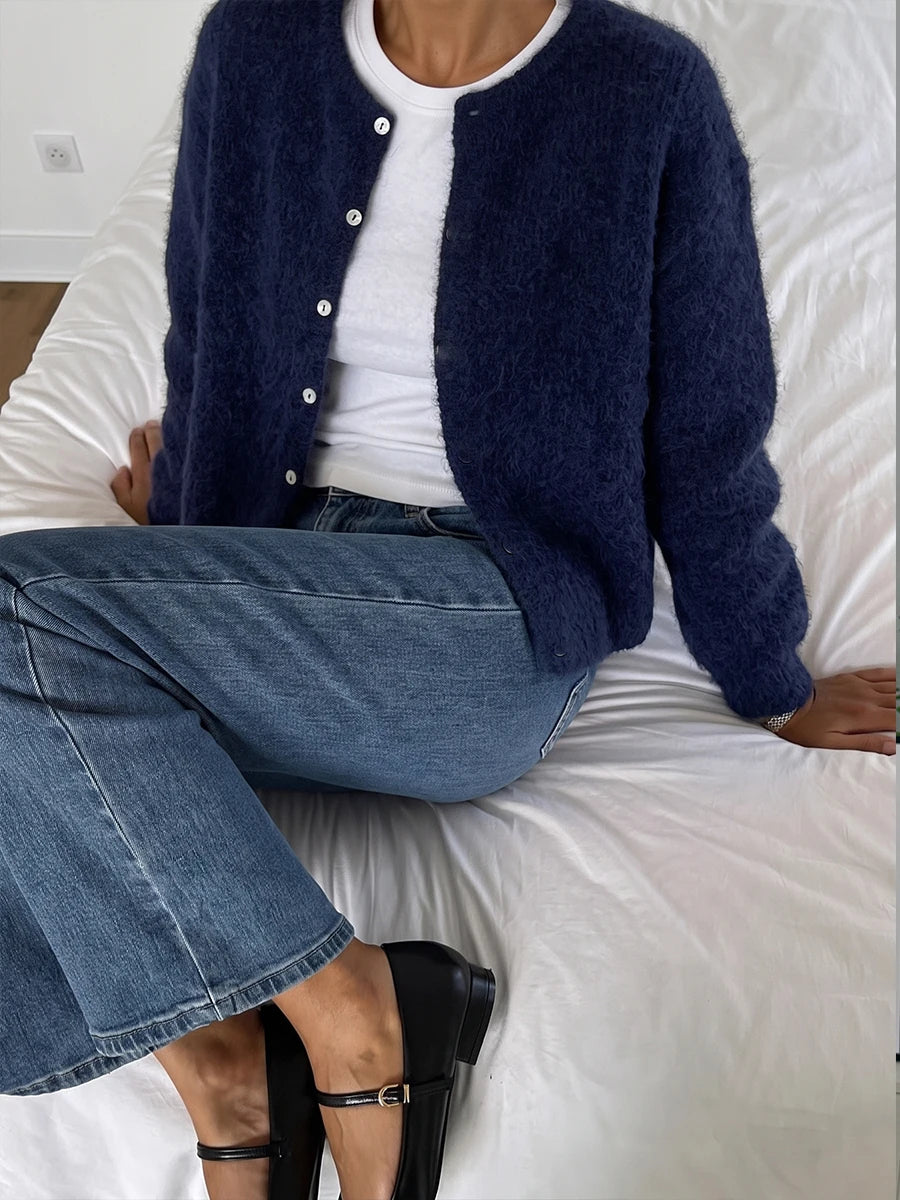 Women's Soft Knit Button Cardigan