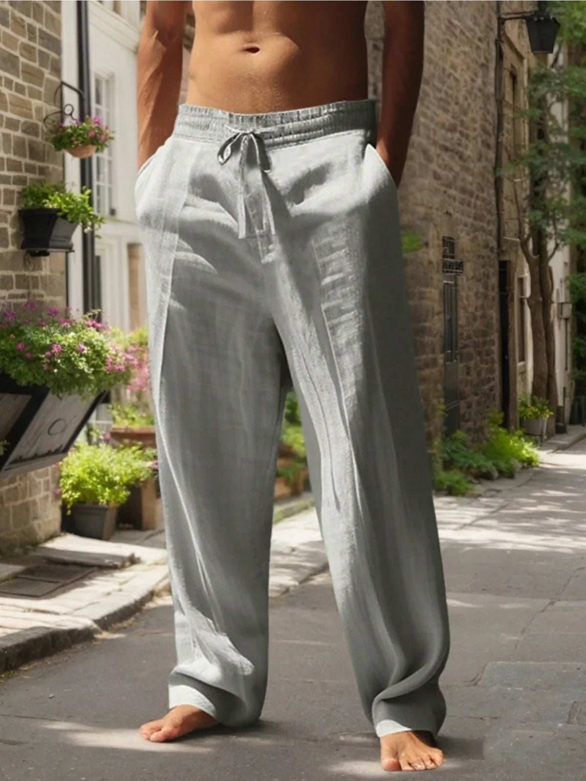 Men's Cotton-Hemp Relaxed Trousers