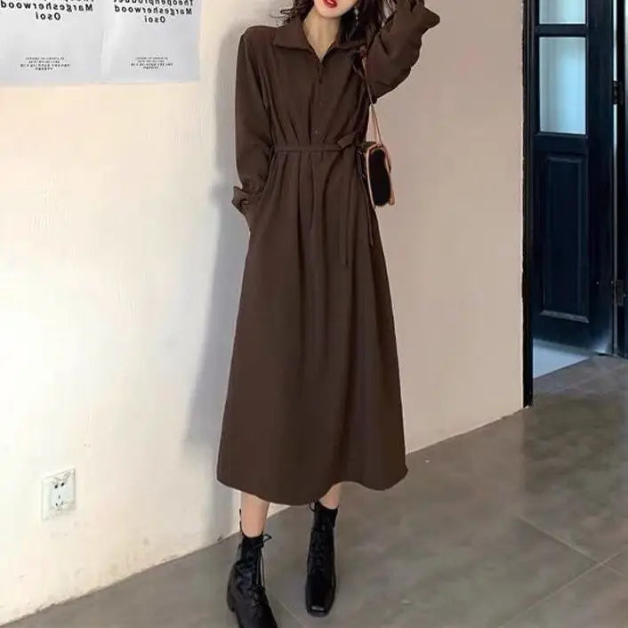 Women's Midi Shirt Dress