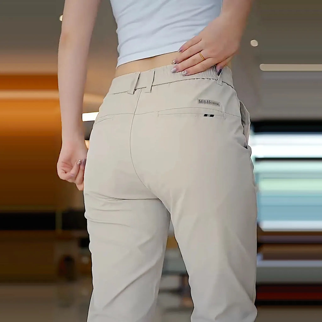 Men's lightweight slim straight work trousers by Arthur Hale