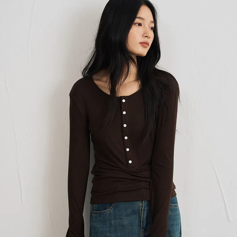 Women's Silk-Wool Blend Knit Top