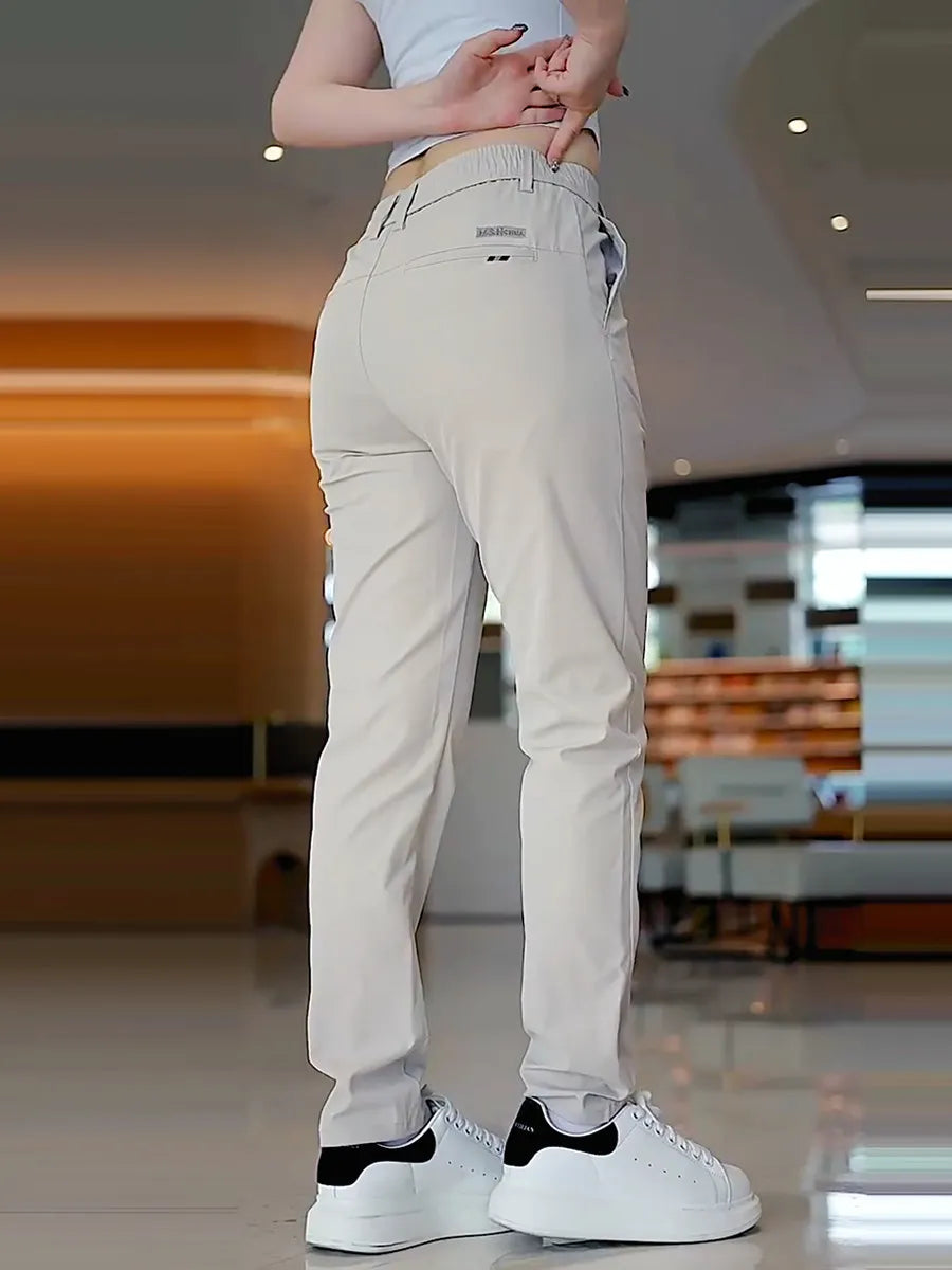 Women's Lightweight Slim Straight Work Trousers