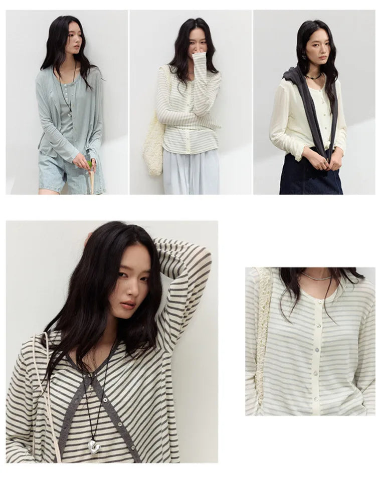 Women's Linen-Blend Cardigan
