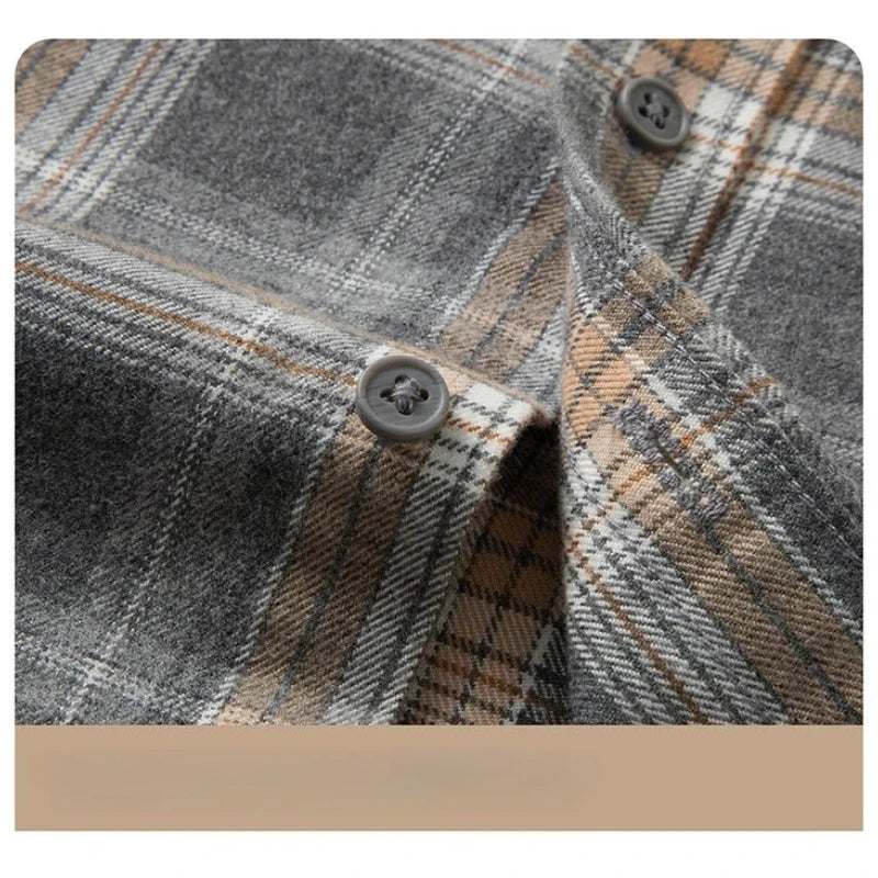 Men's Cotton Flannel Check Shirt
