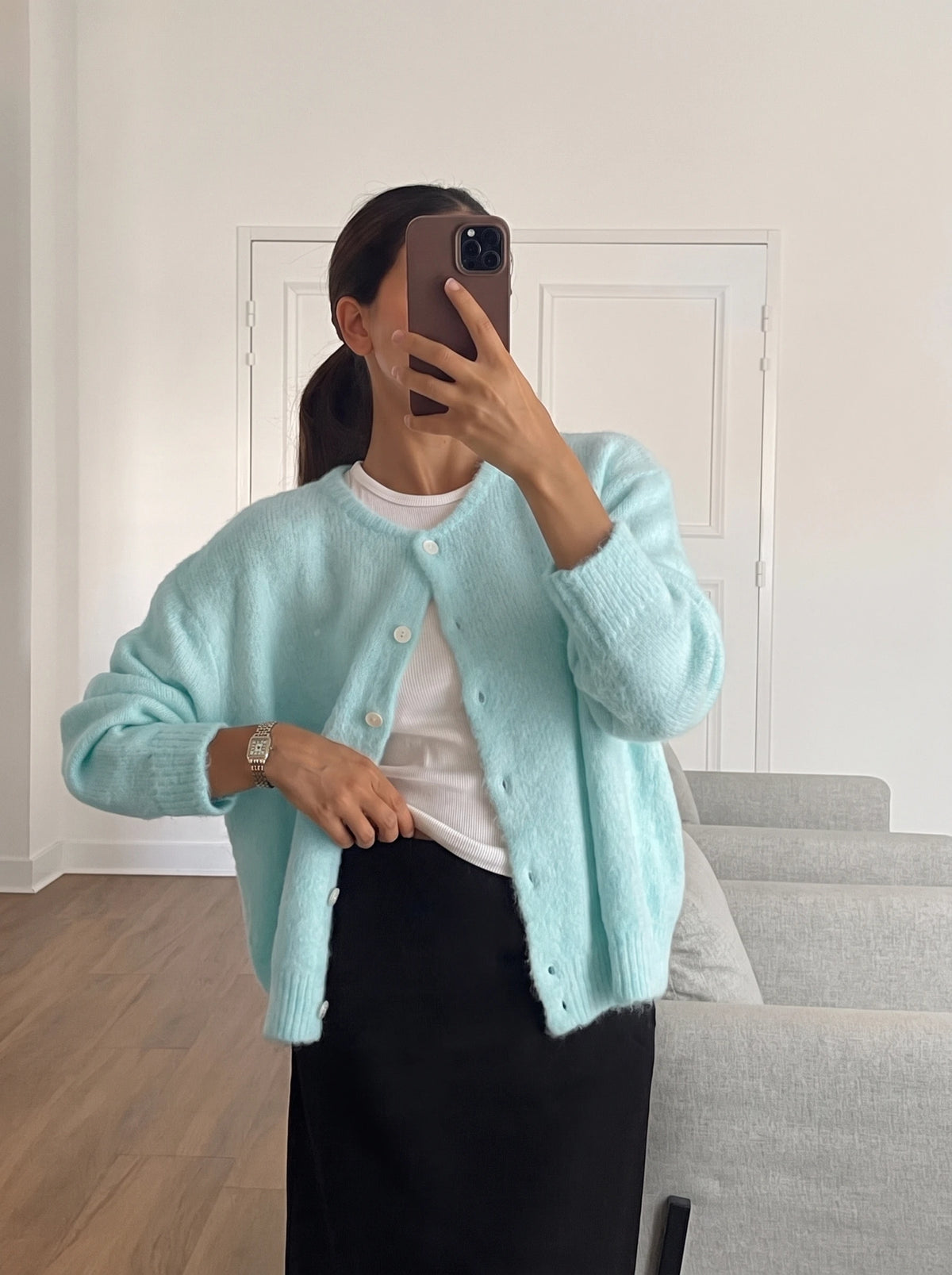 Women's Soft Knit Button Cardigan