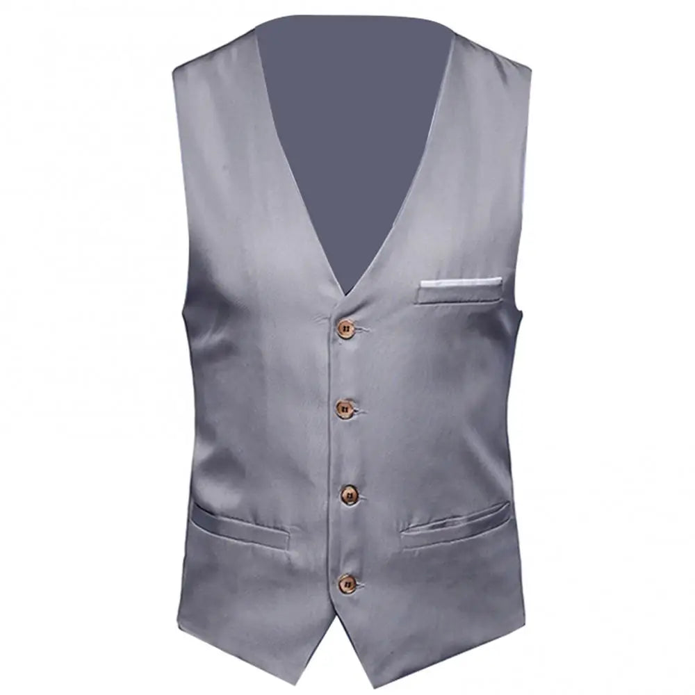 Men's Slim Fit Single Breasted Suit Waistcoat