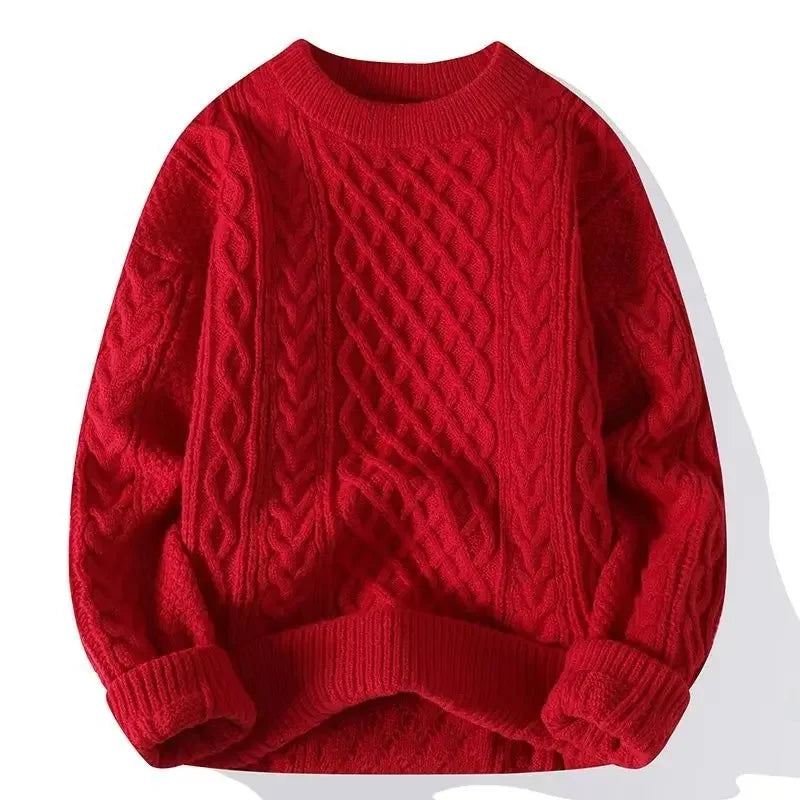 Men's Crew Neck Knit Jumper, Wool Blend
