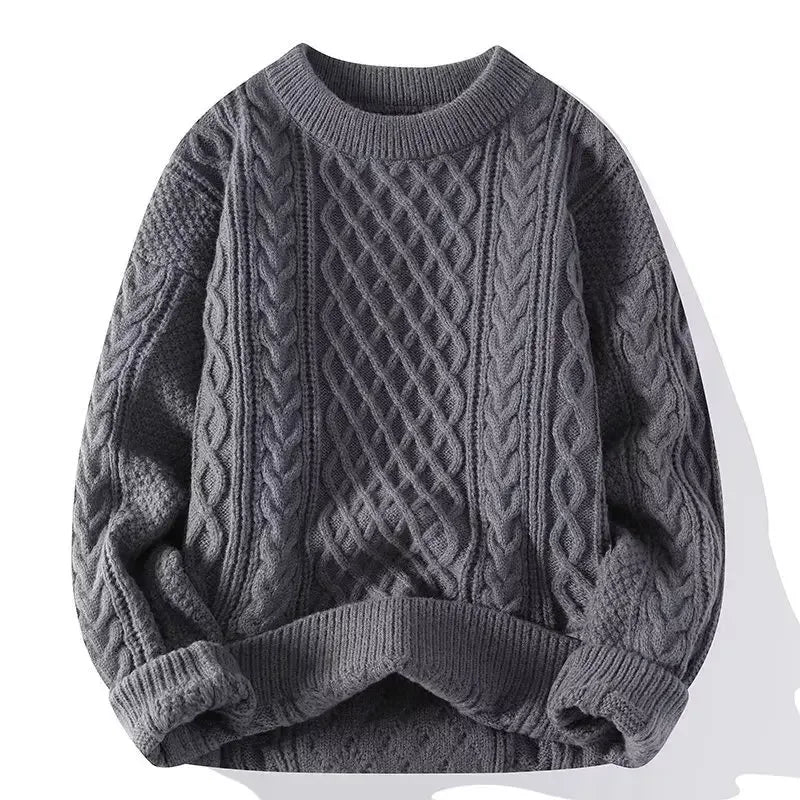 Men's Crew Neck Knit Jumper, Wool Blend