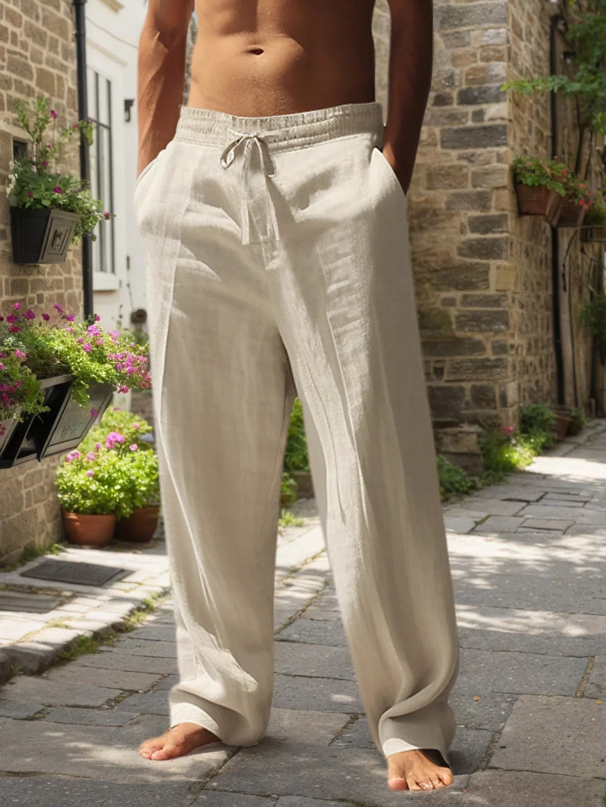 Men's Cotton-Hemp Relaxed Trousers