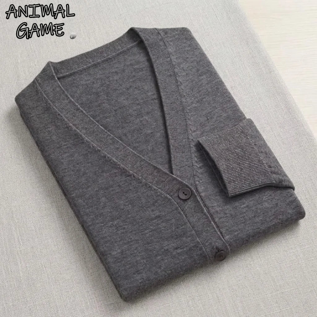 Men's V-Neck Button Cardigan