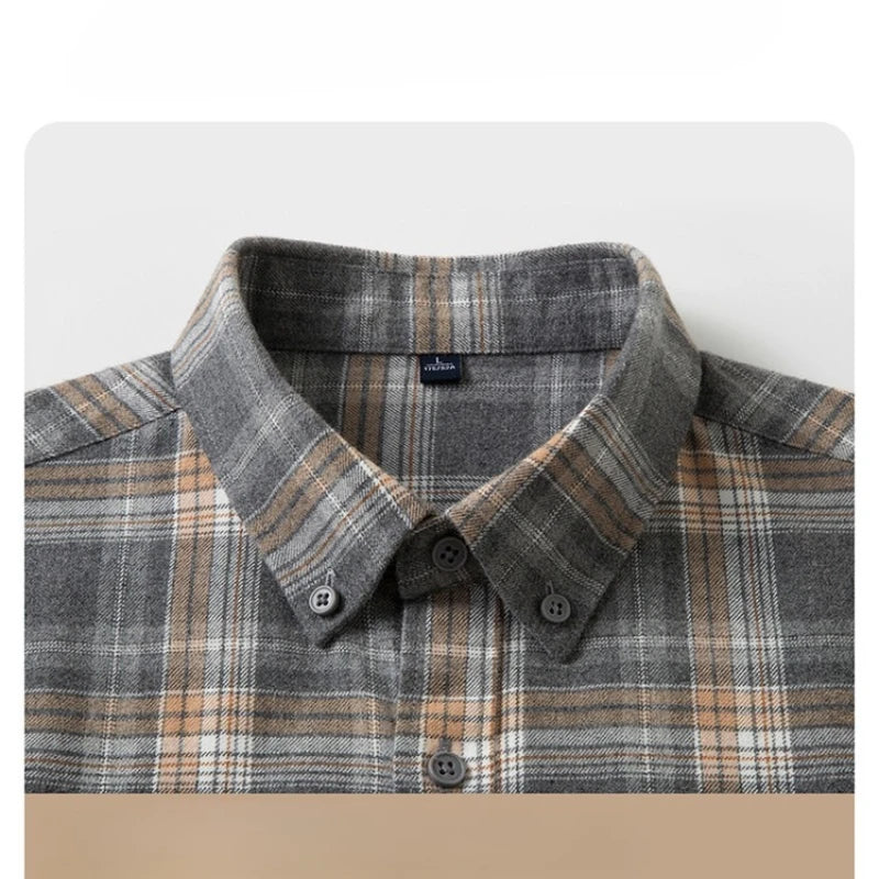 Men's Cotton Flannel Check Shirt