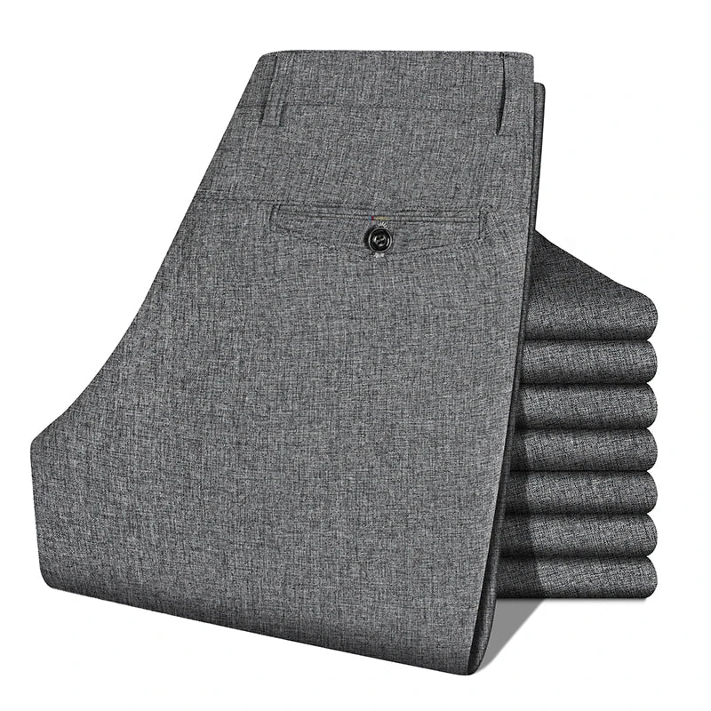 Men's Straight Leg Formal Suit Trousers
