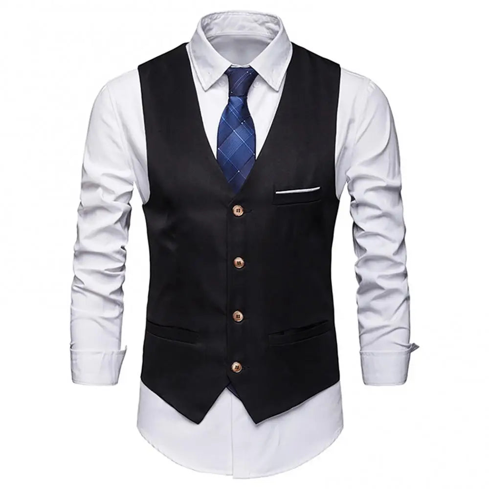 Men's slim fit single breasted suit waistcoat by Arthur Hale