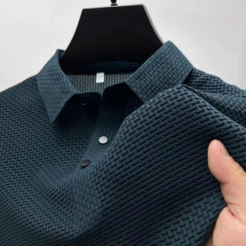 Men's Textured Polo Shirt