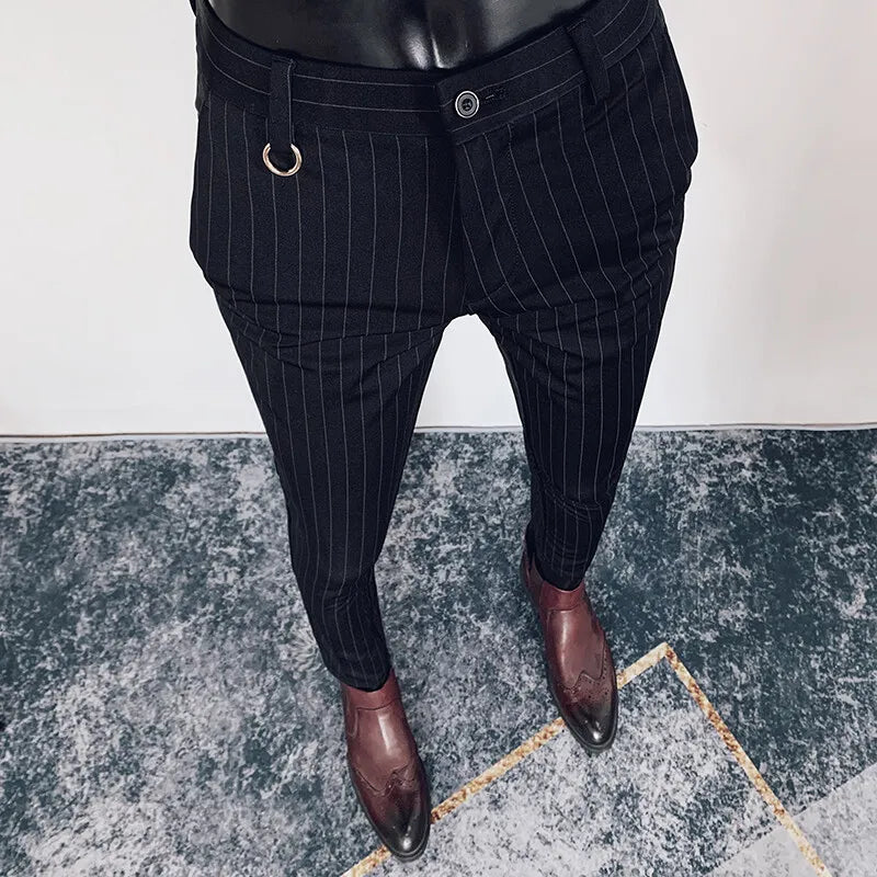 Men's Slim Fit Stretch Formal Trousers