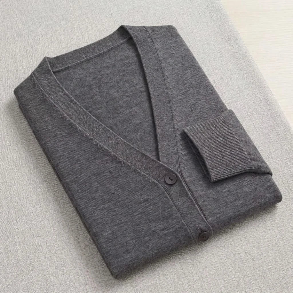 Men's V-Neck Button Cardigan