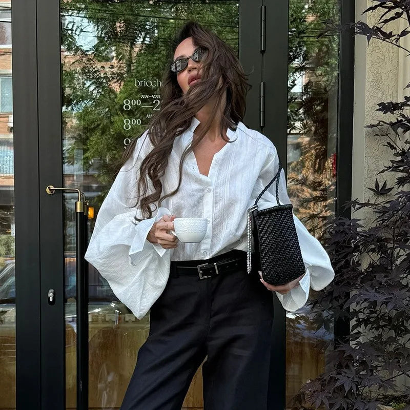 Women's White Cotton Shirt