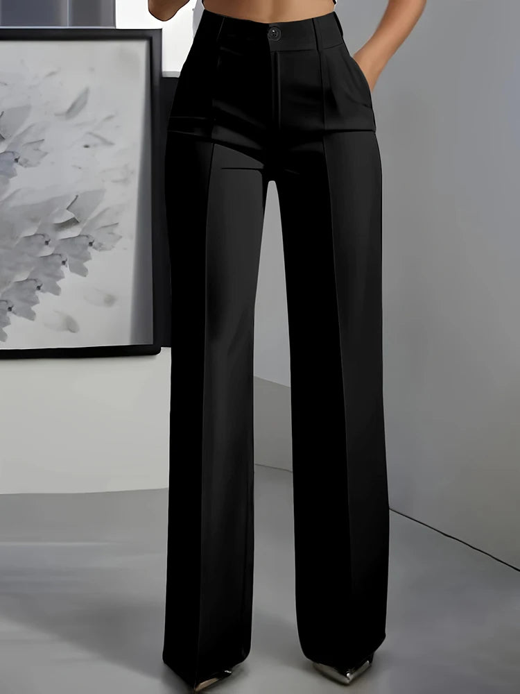 Women's high waisted wide leg trousers by Arthur Hale
