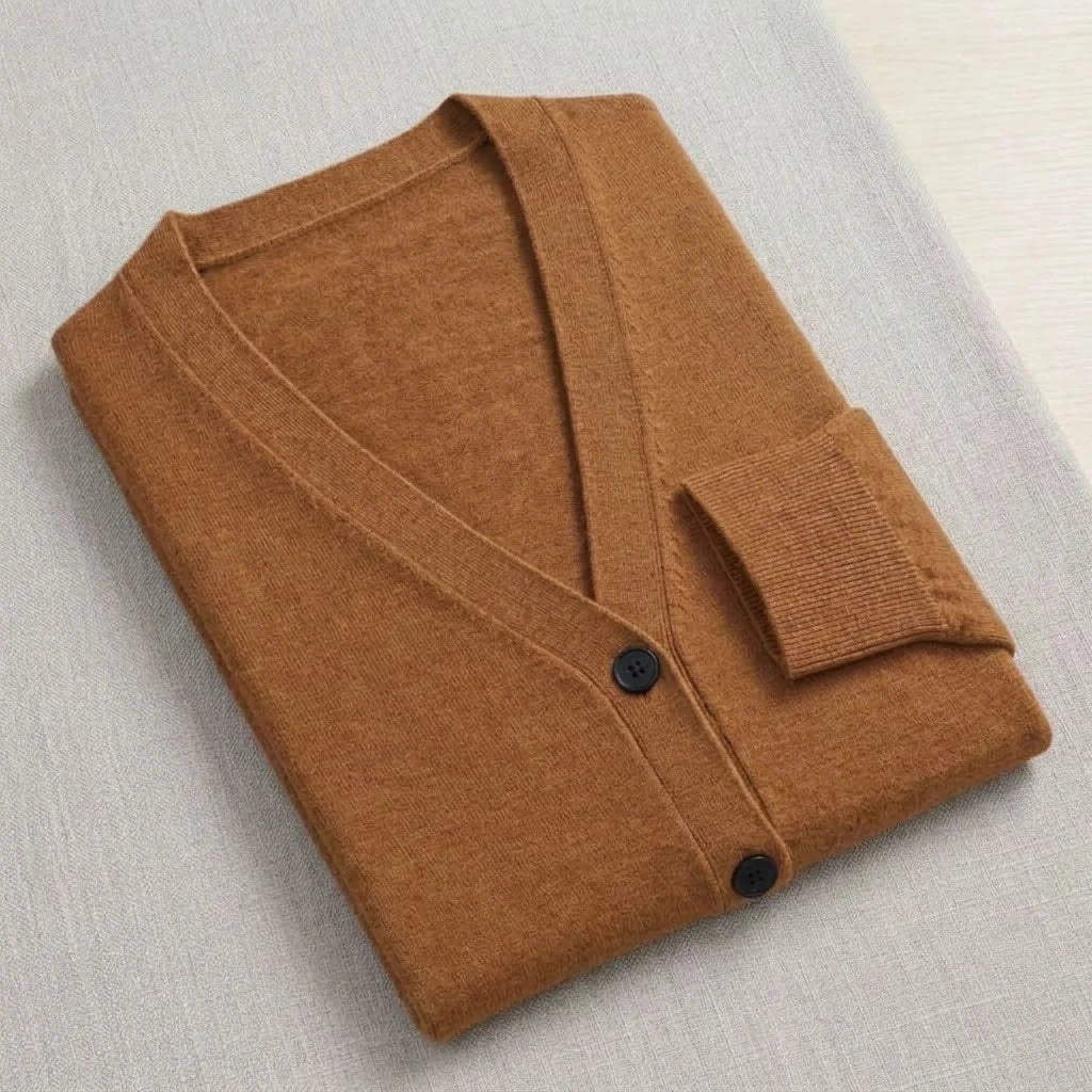 Men's V-Neck Button Cardigan