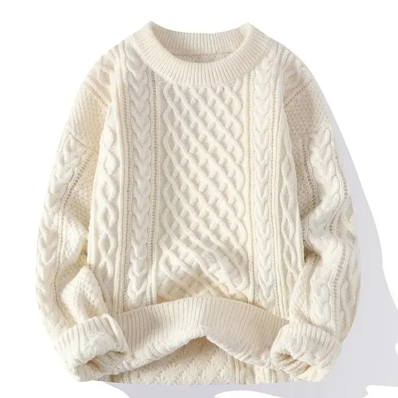 Men's Crew Neck Knit Jumper, Wool Blend