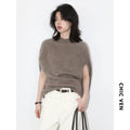Women's Wool-Blend Roll Neck Knit Vest