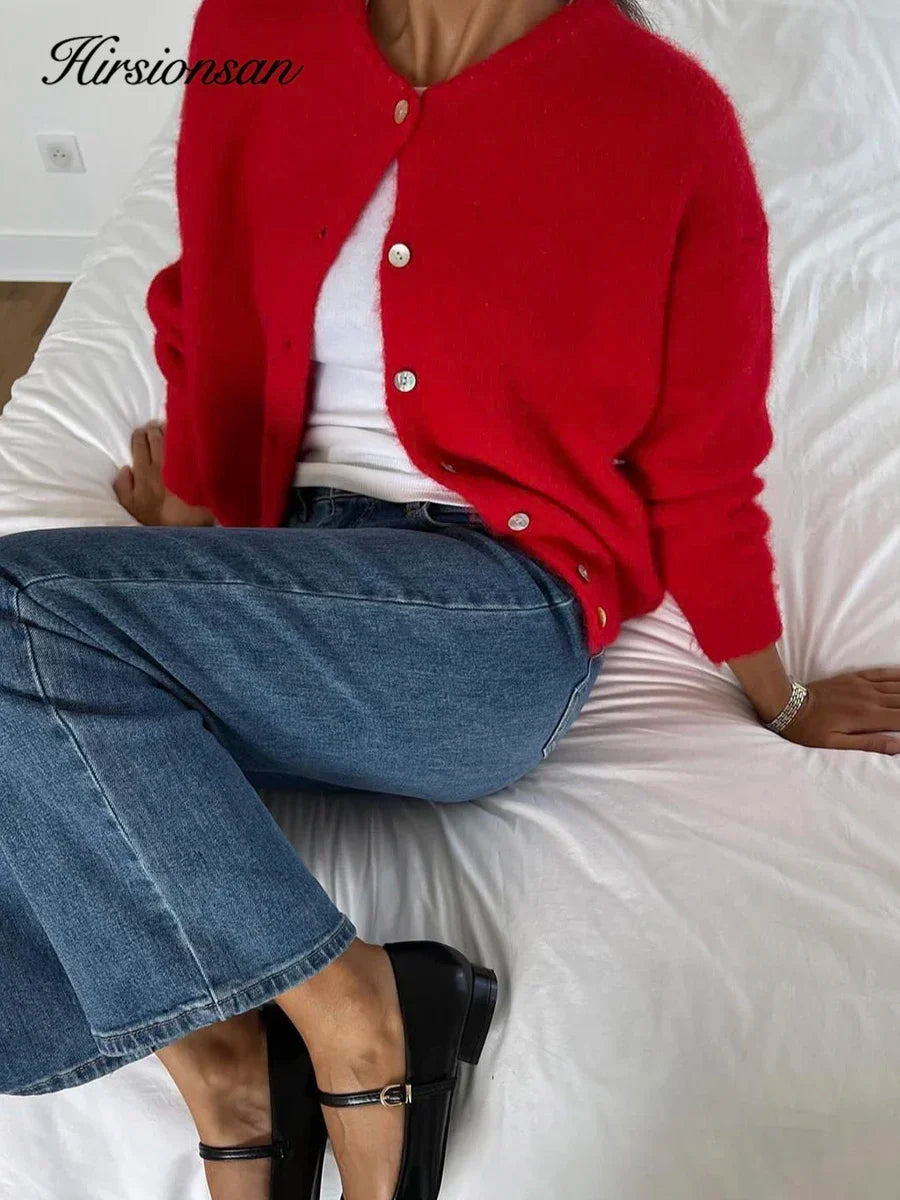 Women's Soft Knit Button Cardigan