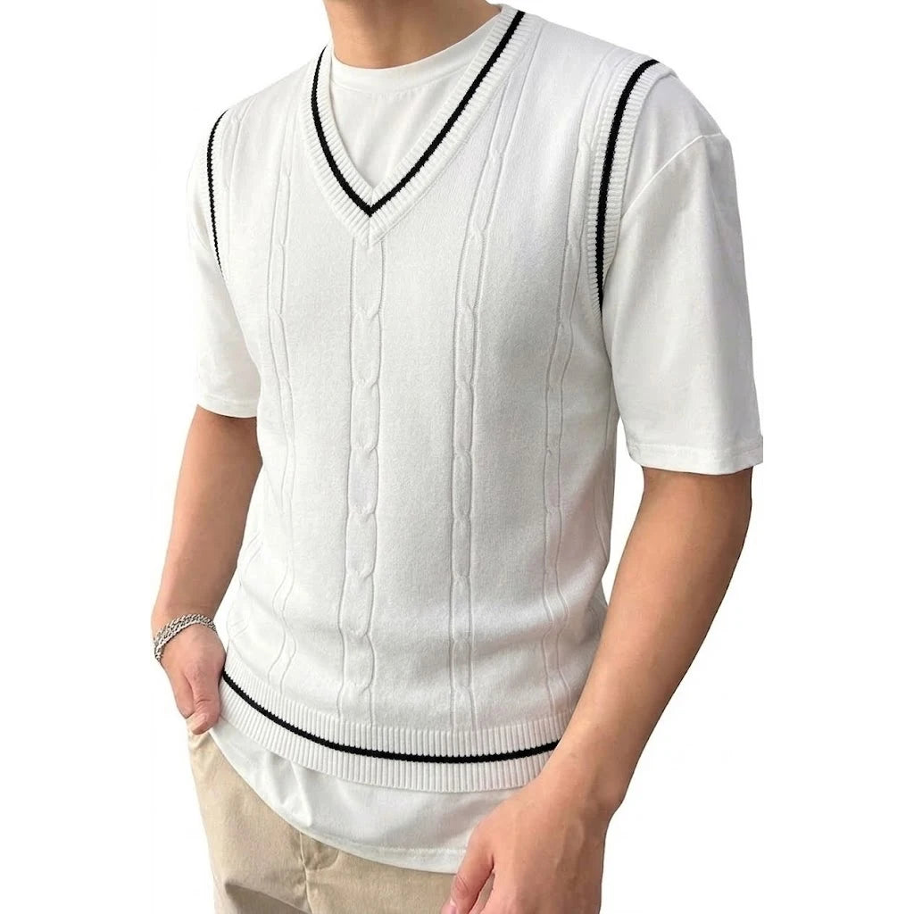 Men's V-Neck Knit Sweater Vest