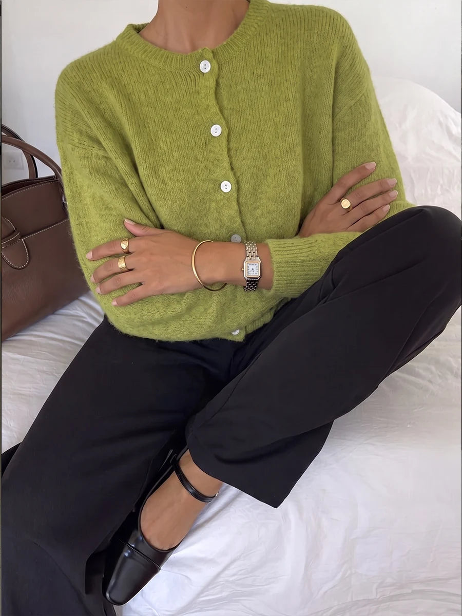 Women's Soft Knit Button Cardigan