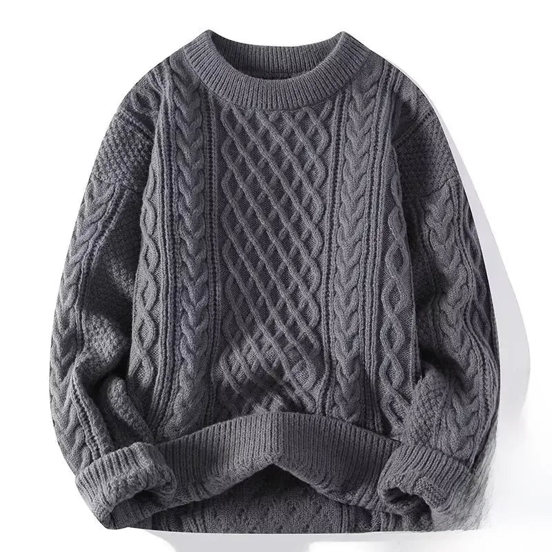 Men's Crew Neck Knit Jumper, Wool Blend
