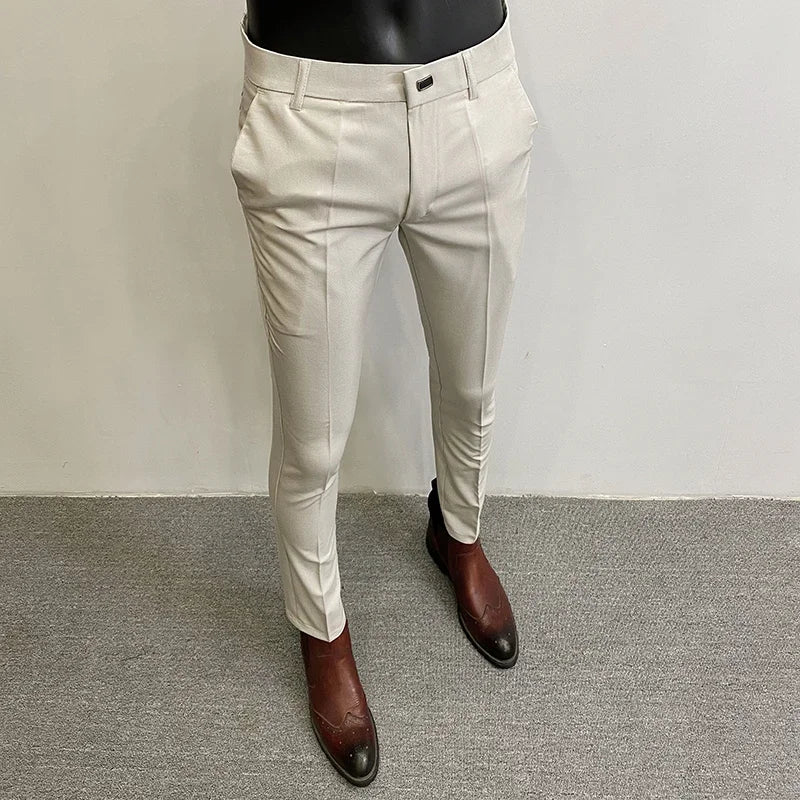 Men's Slim Fit Stretch Formal Trousers