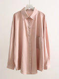 Women's Oversized Cotton Button-Up Shirt
