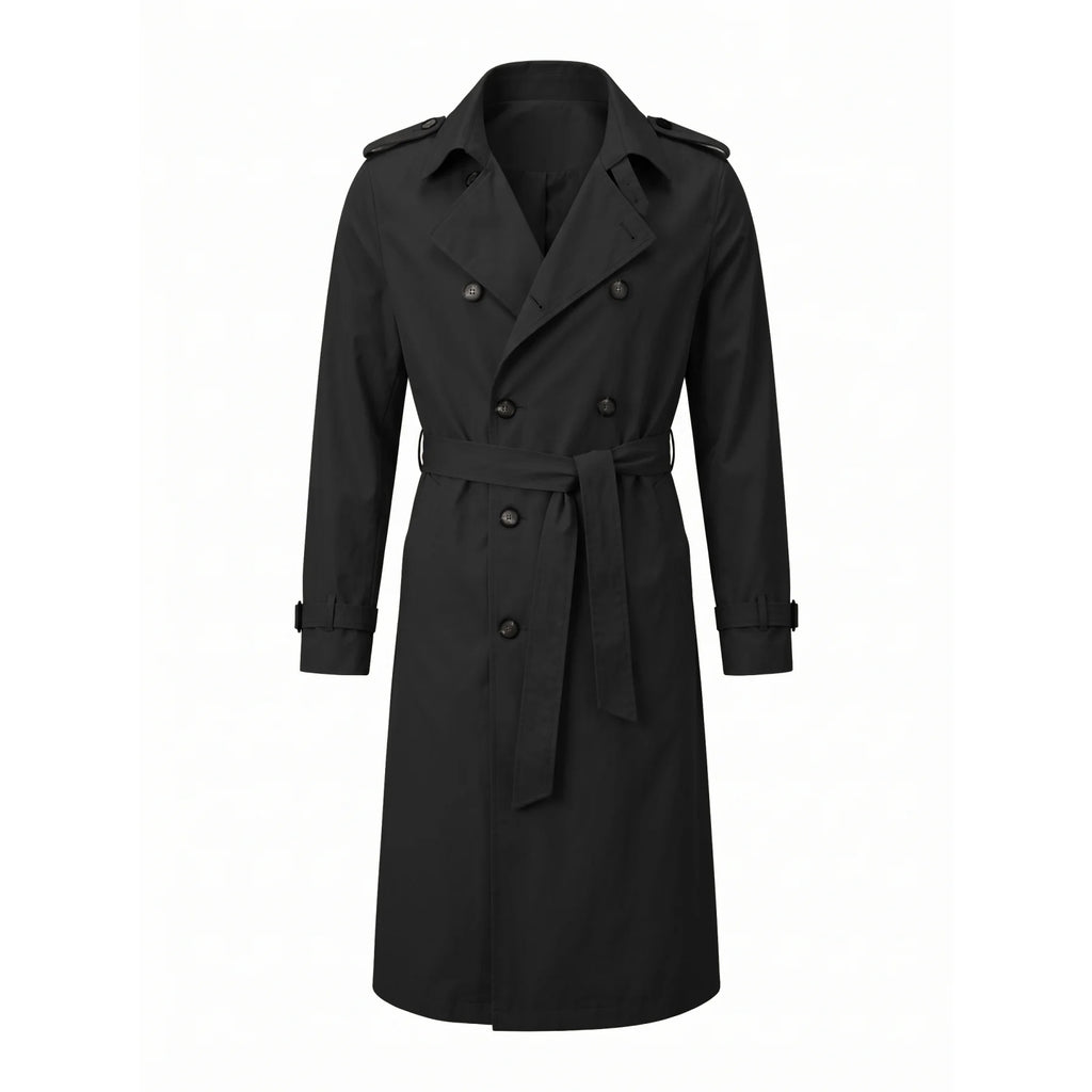 Men's Double-Breasted Trench Coat