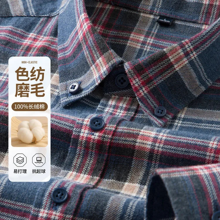 Men's Cotton Flannel Check Shirt