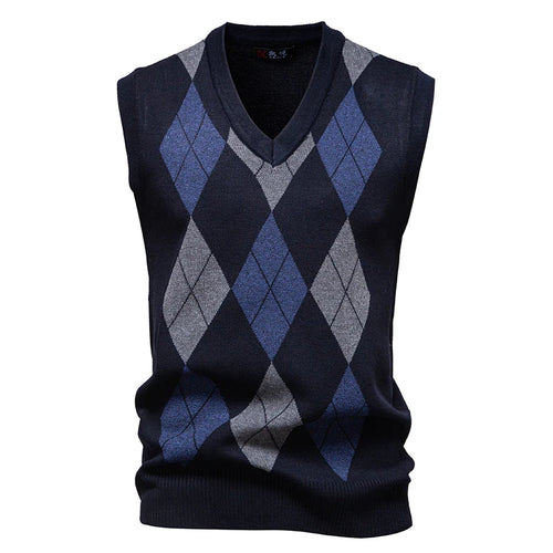 Men's Argyle Knit Sweater Vest
