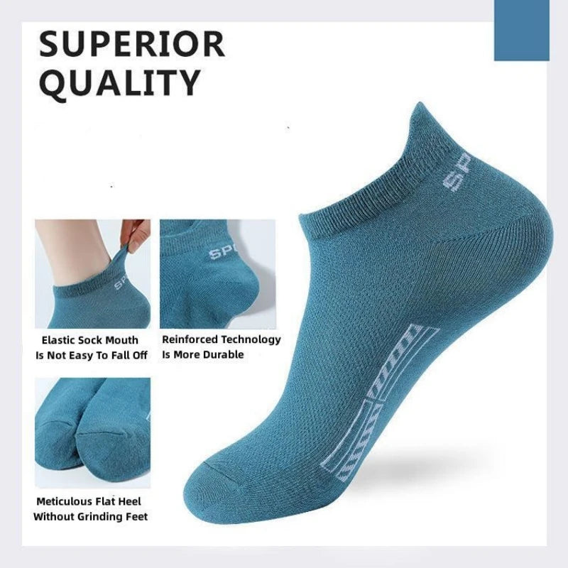 Men's Cotton Ankle Socks – 5 Pack