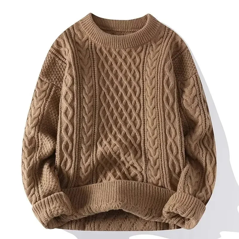 Men's Crew Neck Knit Jumper, Wool Blend