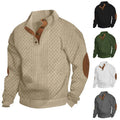 Men's Waffle Knit Quarter-Zip Jumper